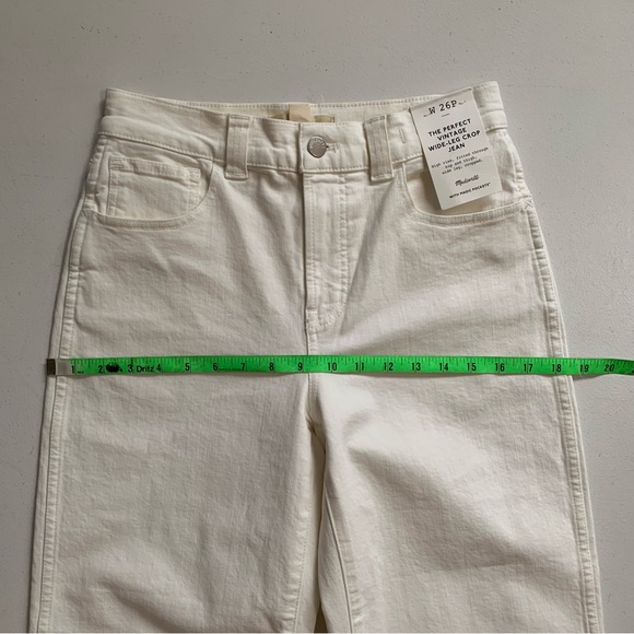 Madewell Petite Perfect Vintage Wide-Leg Crop Jean Tile White Size 26 Petite NWT - Picture 14 of 17